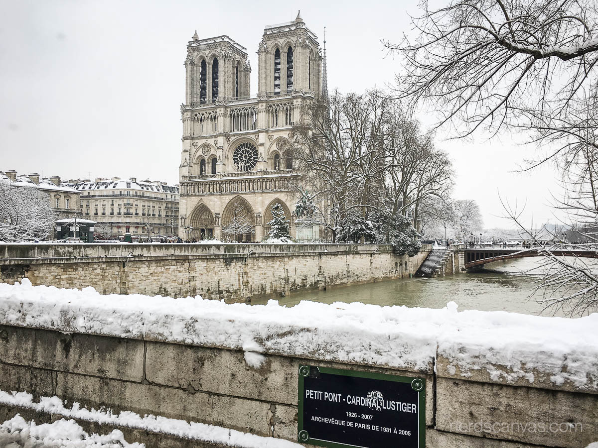 Notre-Dame after the snow